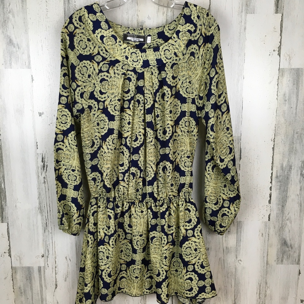 Paper Plane London Casual Sundress M/L Yellow/Blue